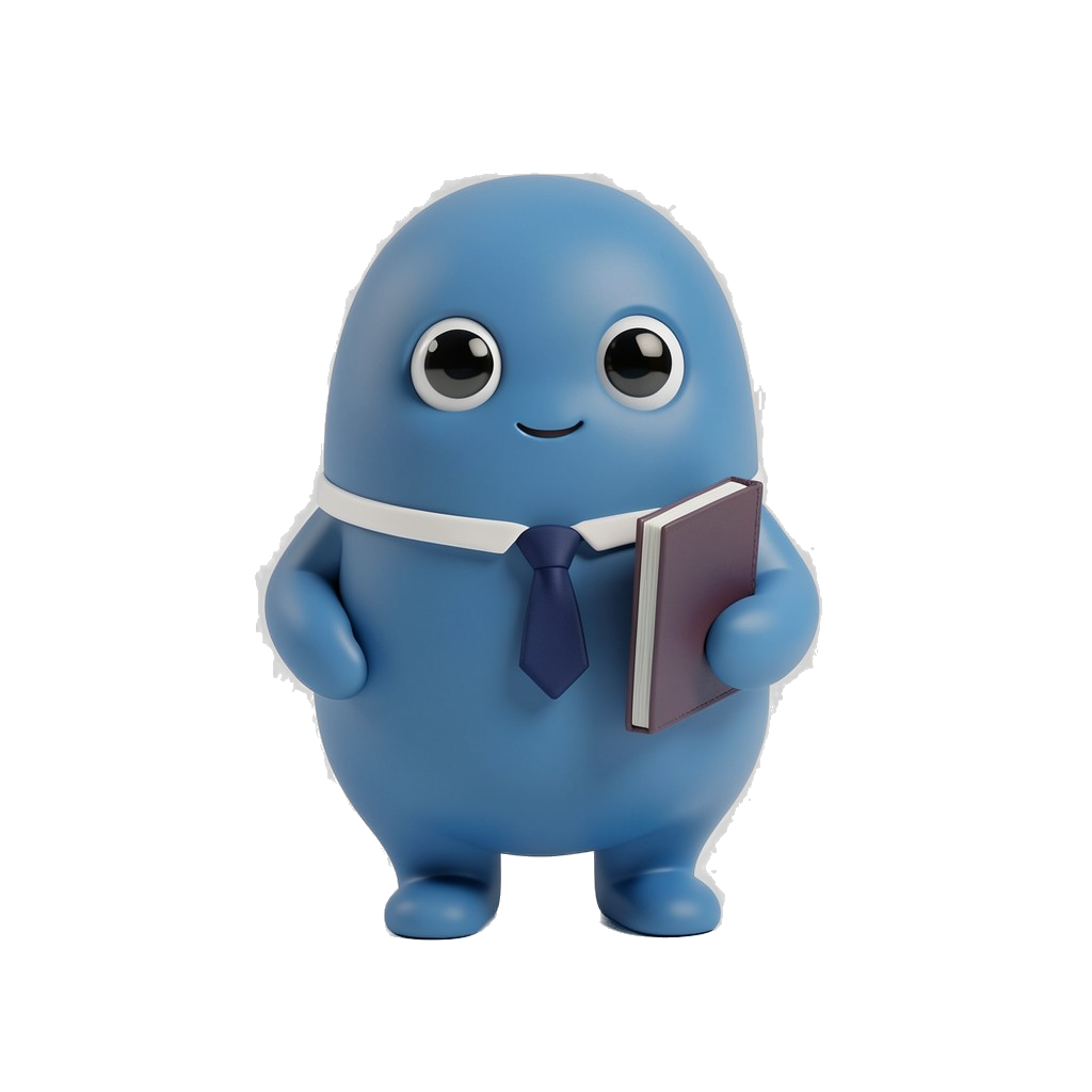 Mascote azul do Adolfo